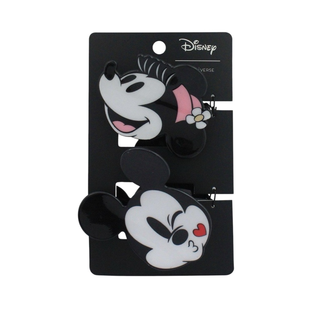 NEW Disney Her Universe Mickey Mouse & Minnie Mouse Claw Hair Clip Set